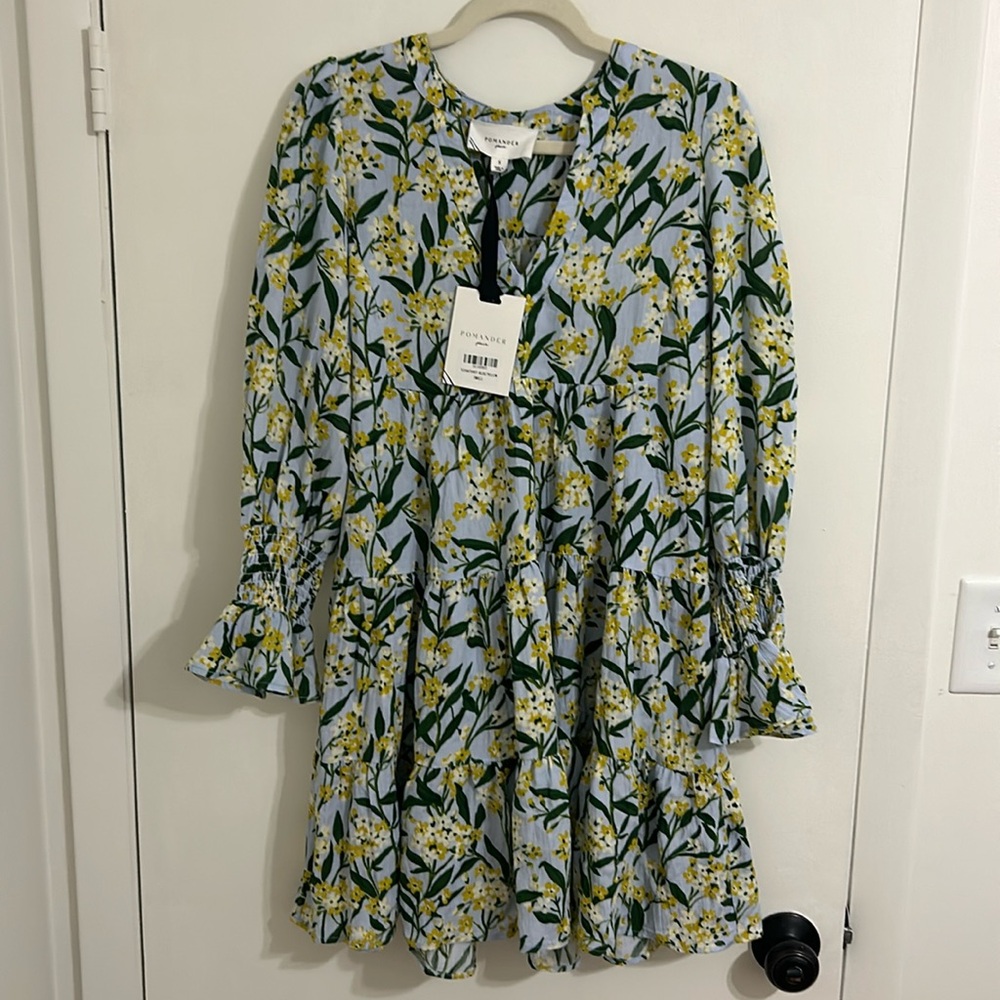 Mini Dress - blue floral